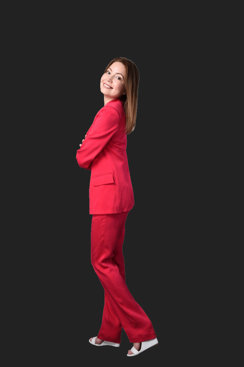 Damenhose rot casual