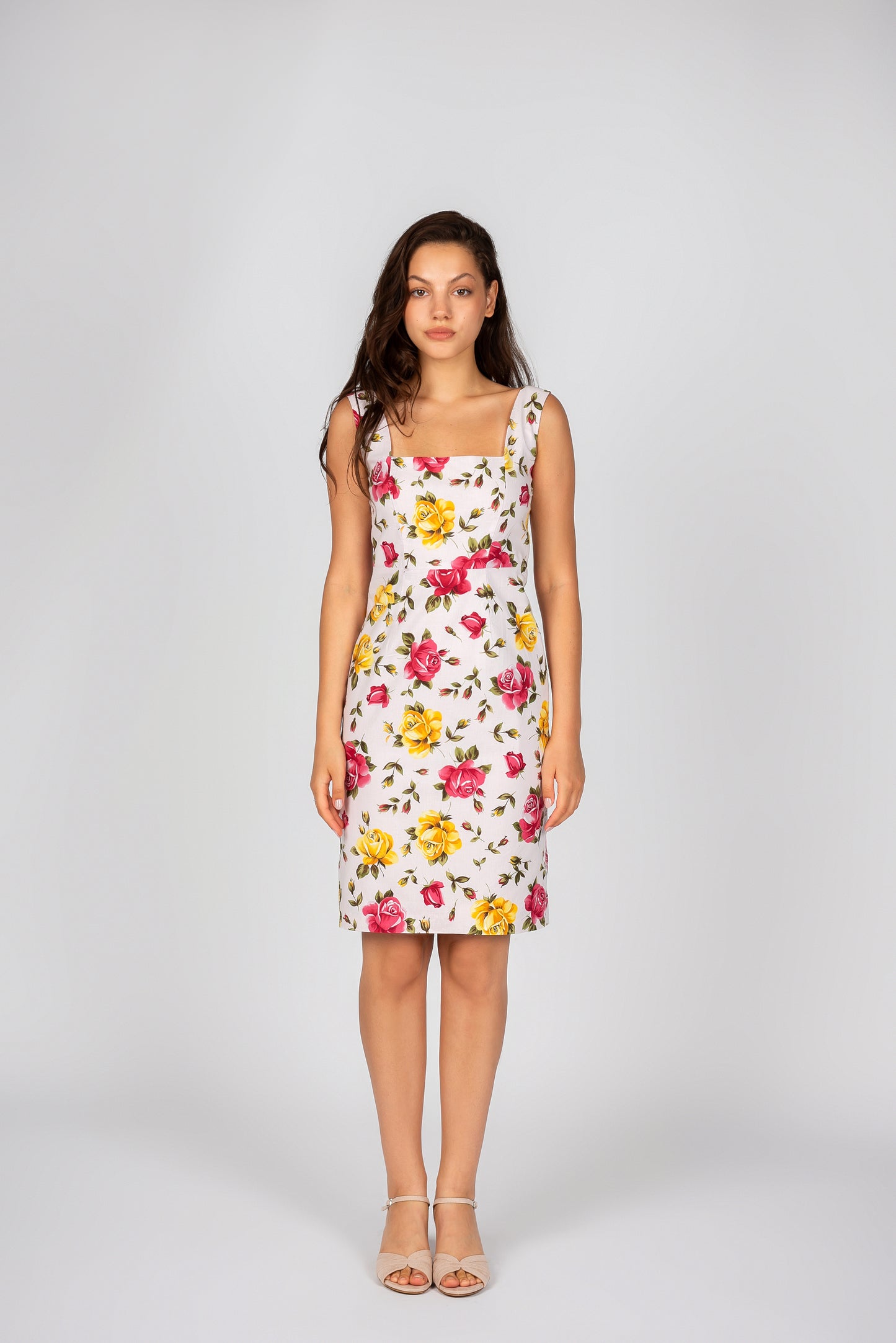 Florales Etuikleid