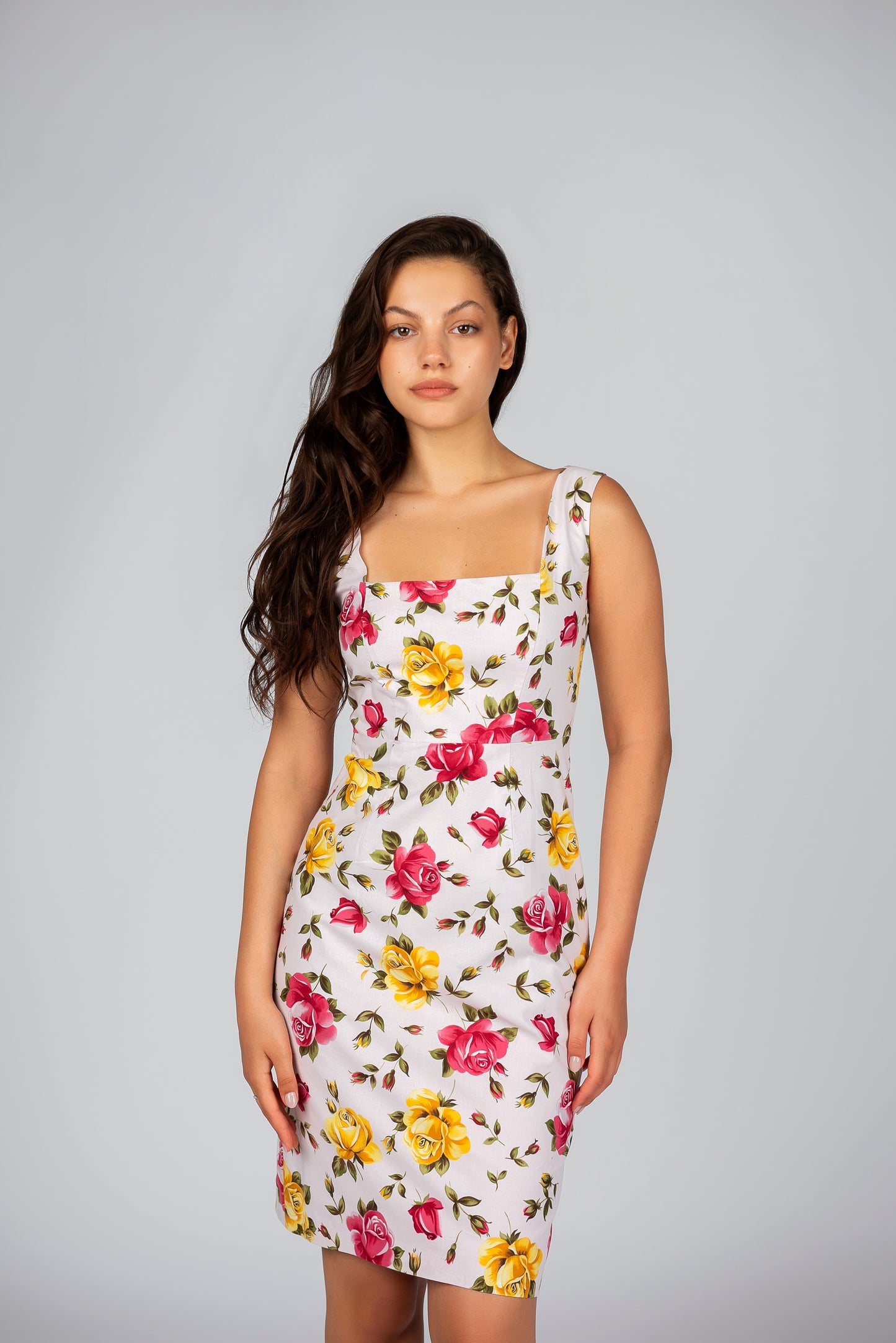 Florales Etuikleid
