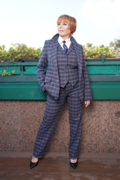 Damenhose dunkelblau elegante klassische