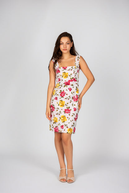 Florales Etuikleid