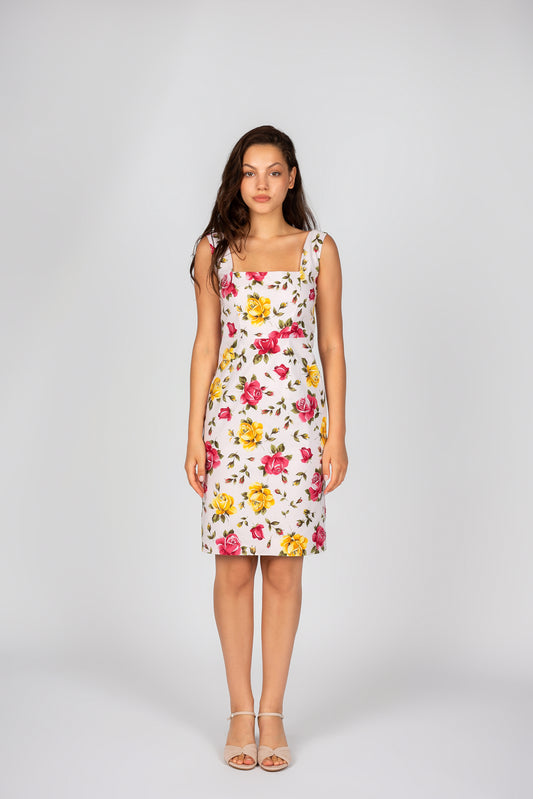 Florales Etuikleid