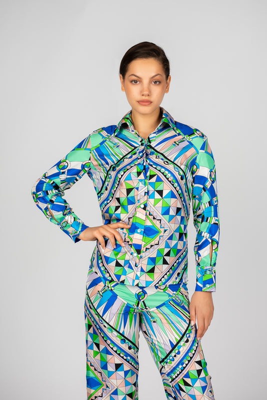 Hemdbluse aus Seide