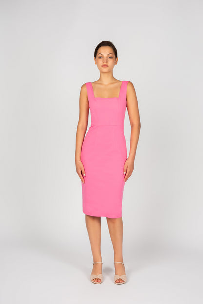 Etuikleid in zartem Rosé