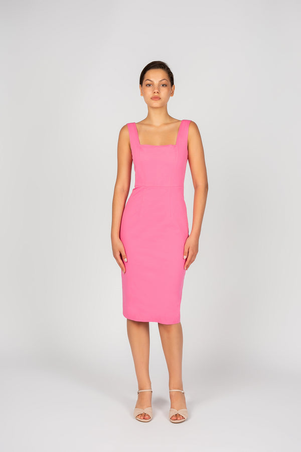 Etuikleid in zartem Rosé