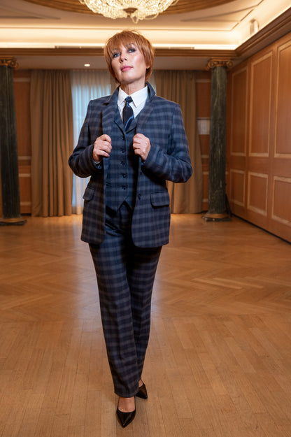 Damenhose dunkelblau elegante klassische