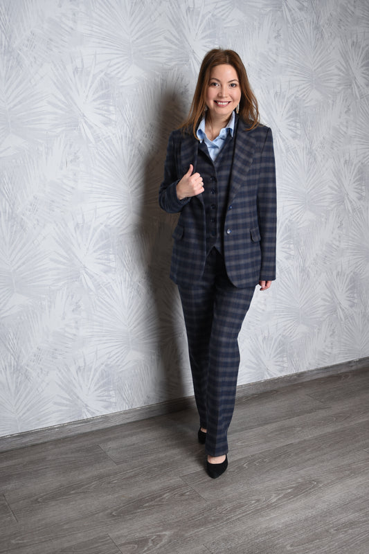 Damenhose dunkelblau elegante klassische