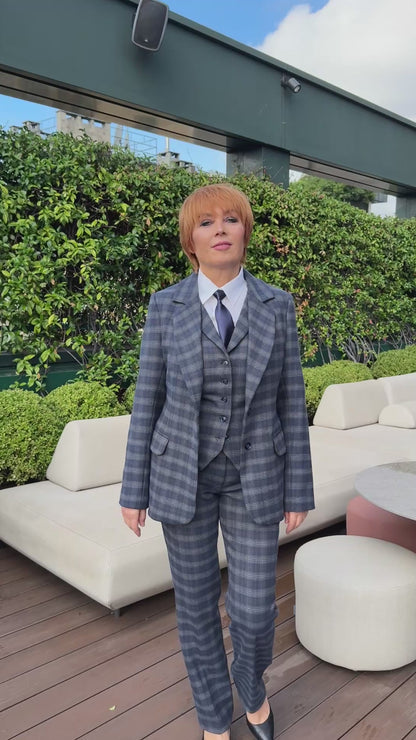 Damenhose dunkelblau elegante klassische